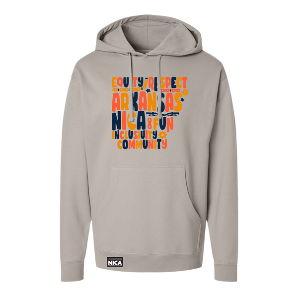 Arkansas NICA Values Hoodies - Cement