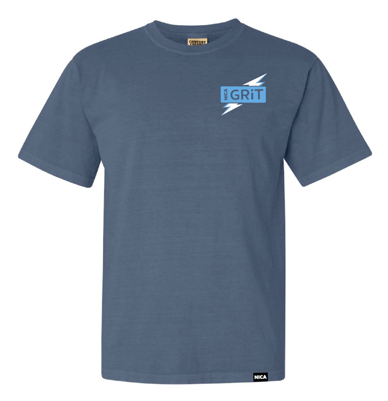 NICA GRiT Zap! Tee - Dusty Blue Front