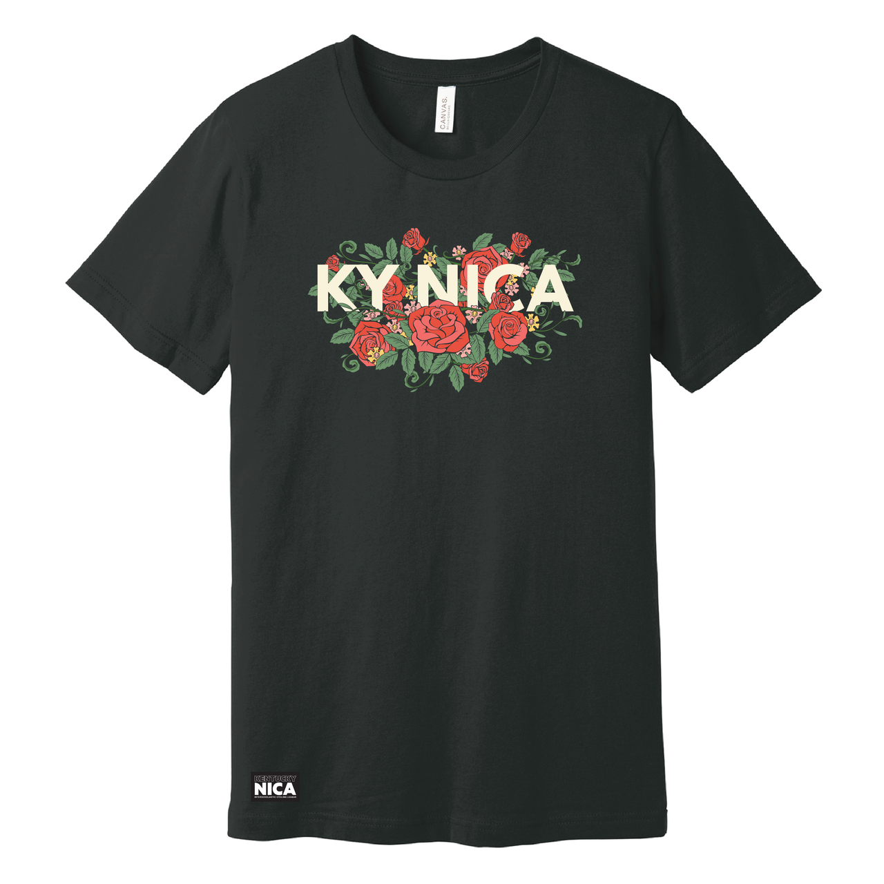 Kentucky NICA Roses for All Tee - Vintage Black