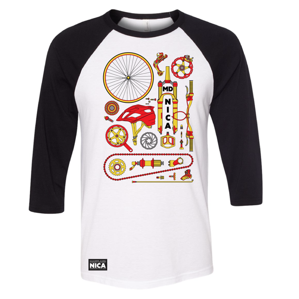 Maryland NICA Bike Parts Baseball Tee