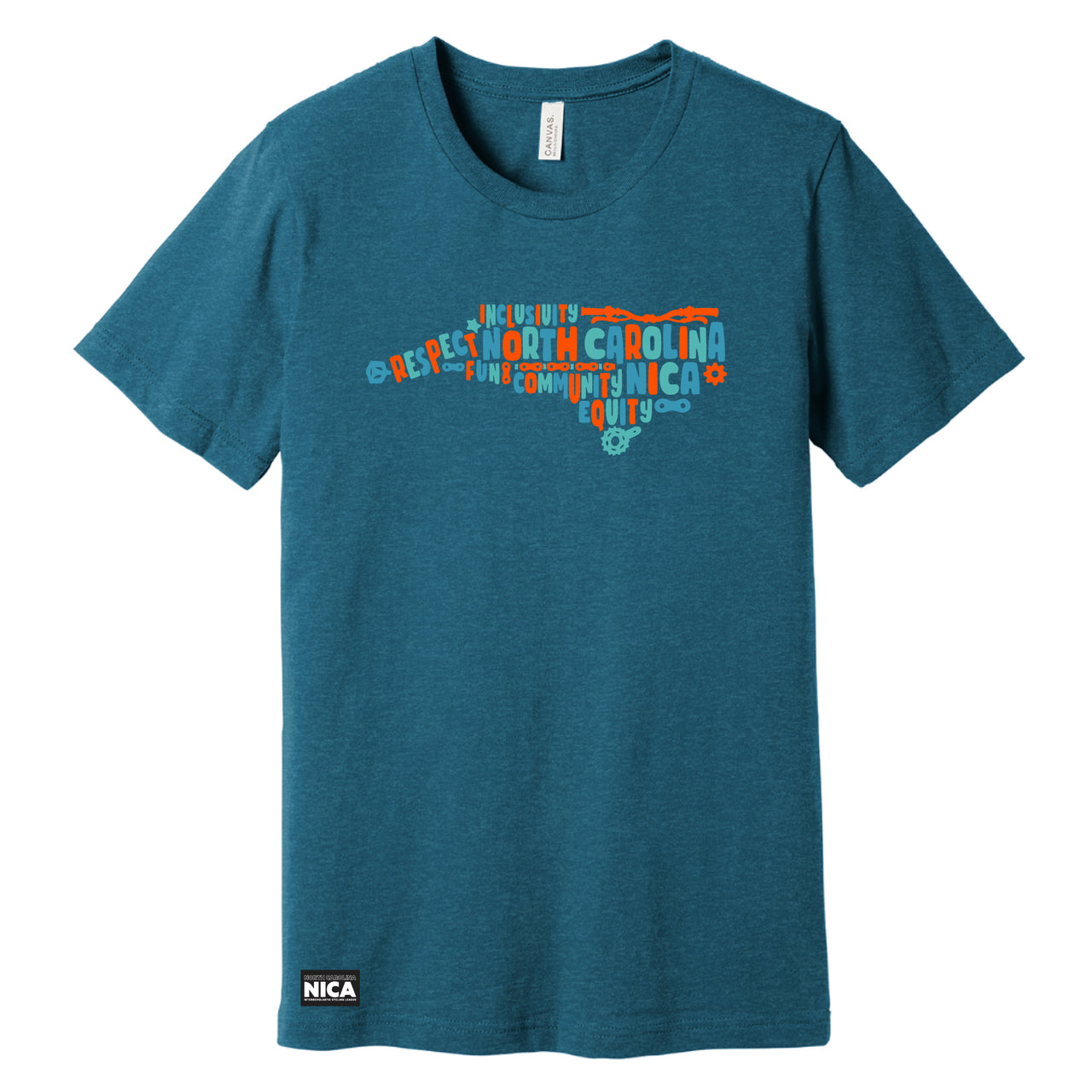 North Carolina NICA Values Tee - Deep Teal