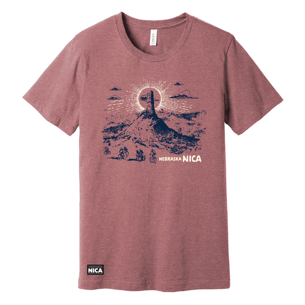 Nebraska NICA Chimney Rock Tee - Heather Mauve