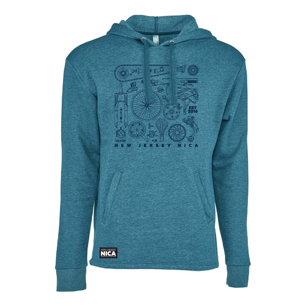 New Jersey NICA Bike Parts Hoodie