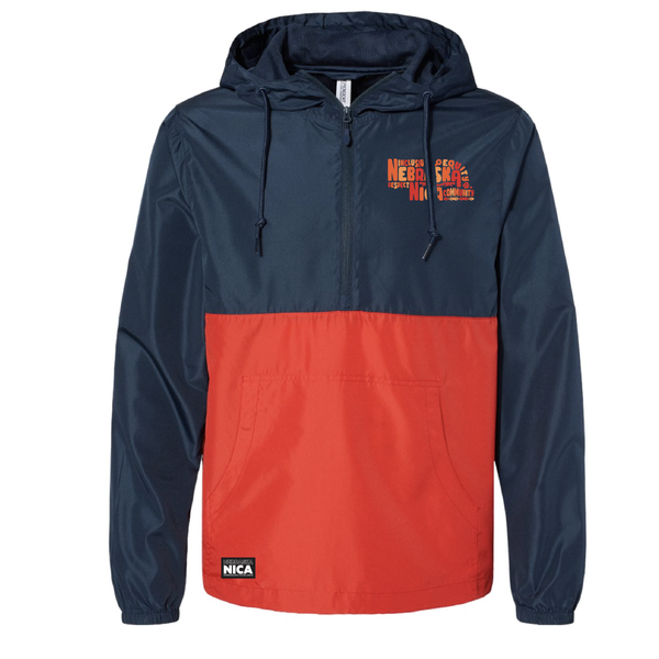 Nebraska NICA Windbreaker - Navy/Red