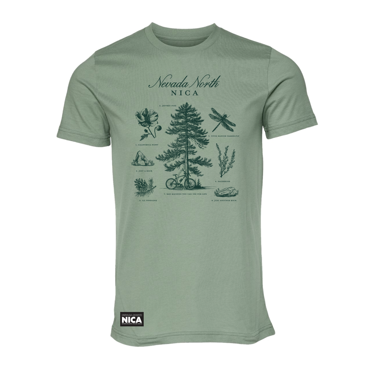 Nevada North NICA Natural World Tee - Sage