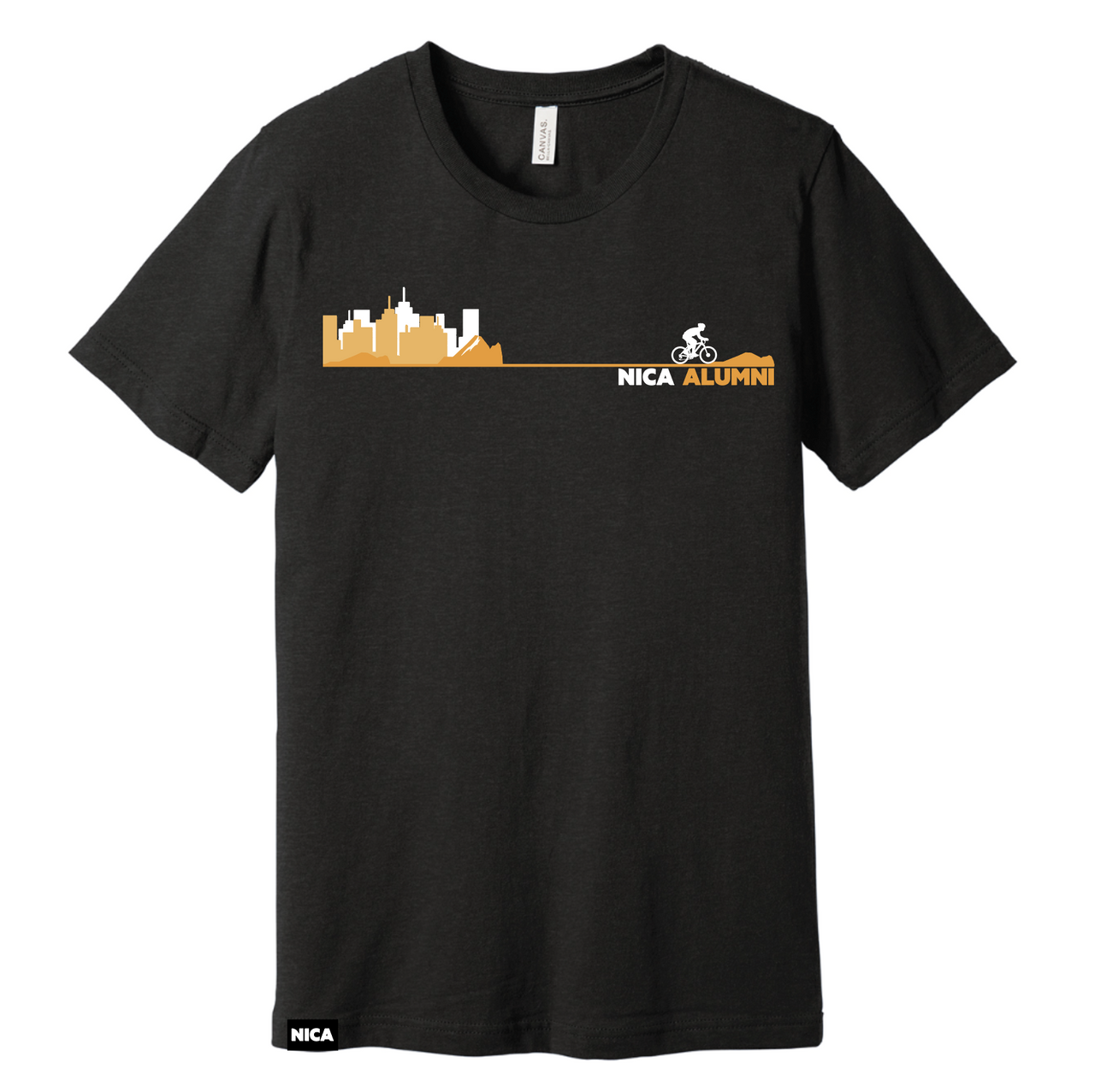 NICA Alumni Skyline to Trails Tee - Heather Black
