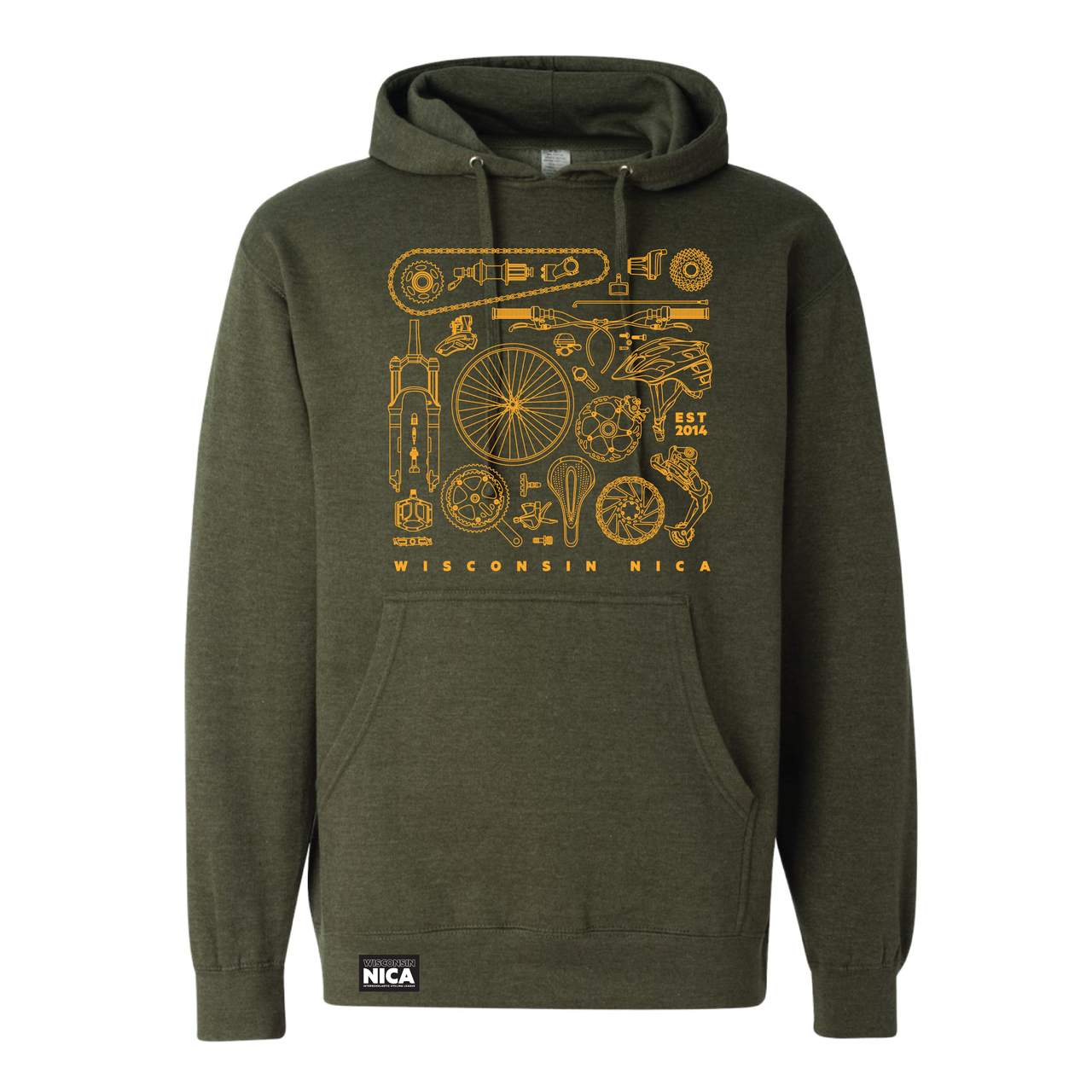 Wisconsin NICA Bike Parts Hoodie