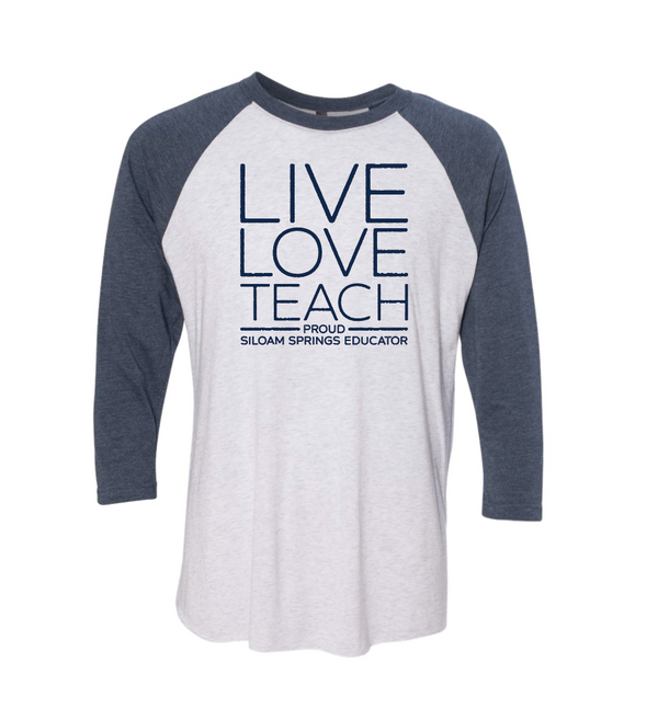 Live Love Teach Raglan