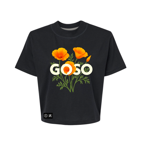 Golden State South NICA California Poppies Waiste-Crop Top