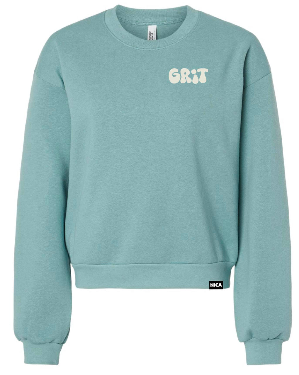 NICA GRiT Groovy CropCrewneck Sweatshirt TC Screen Printing