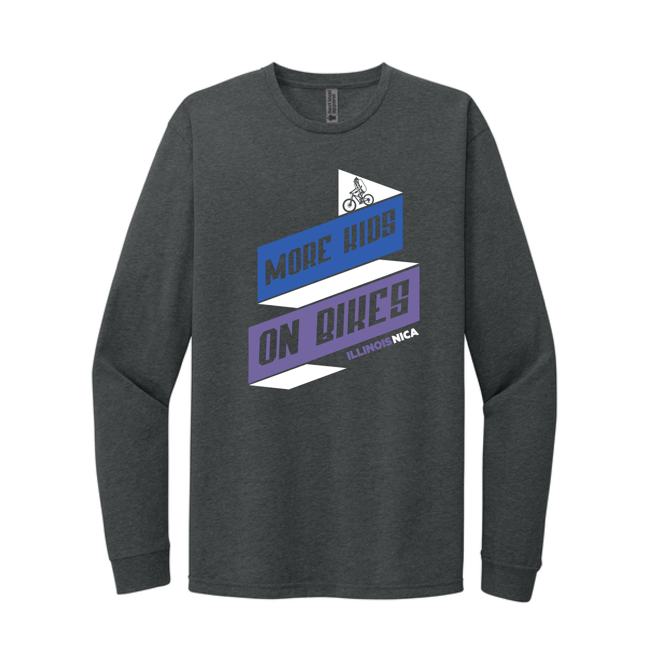Illinois NICA More Kids on Bikes Banner Long Sleeve Tee
