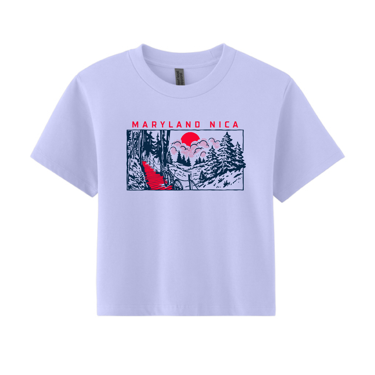 Maryland NICA High Ground at Deep Creek Heavyweight Boxy Crop Tee