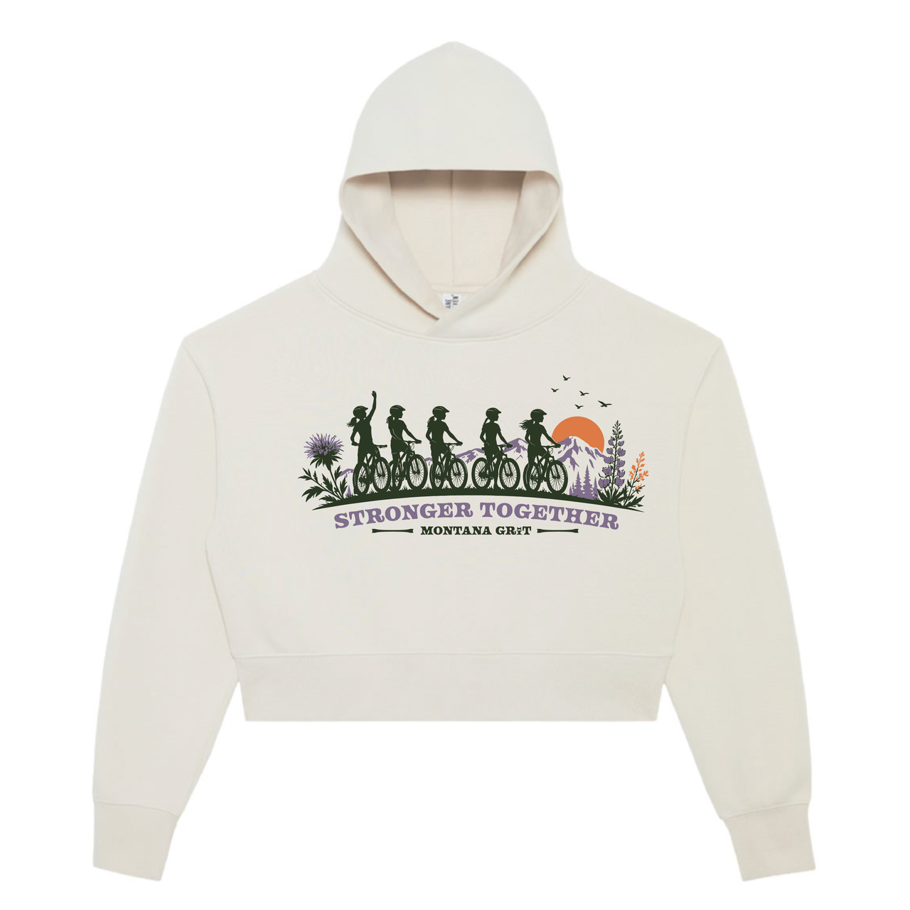 Montana NICA GRIT "Stronger Together" Relaxed Cropped Hoodie