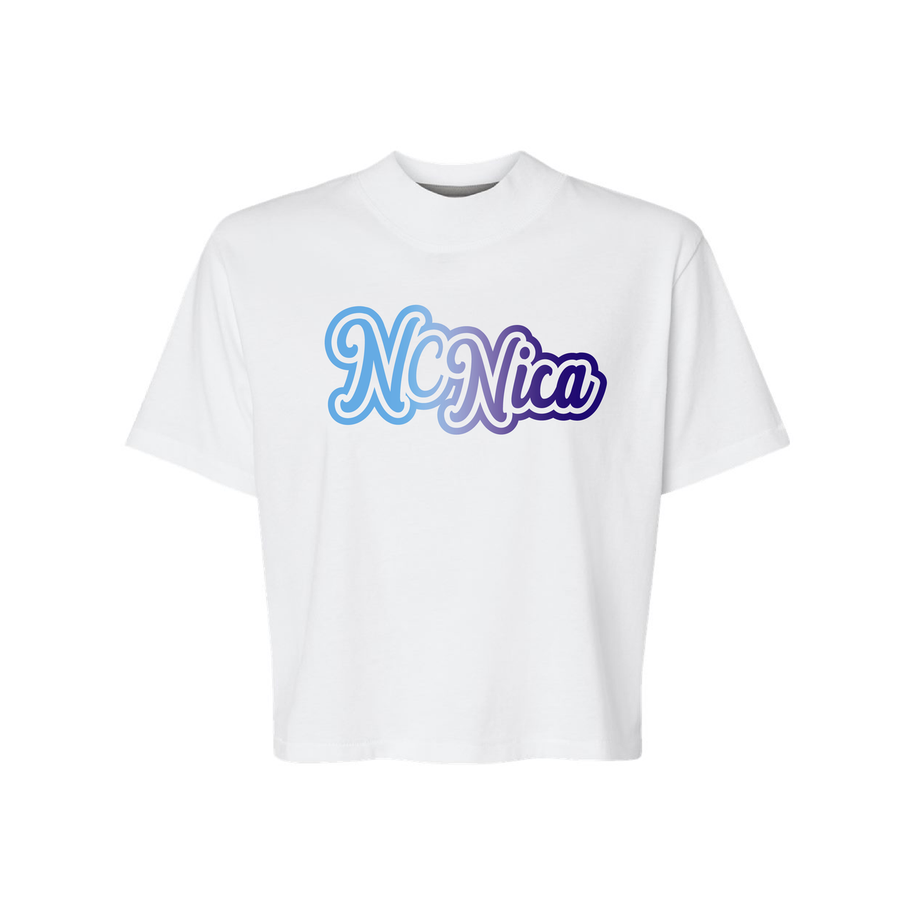 North Carolina NICA Lisa Frank-ish Crop Tee