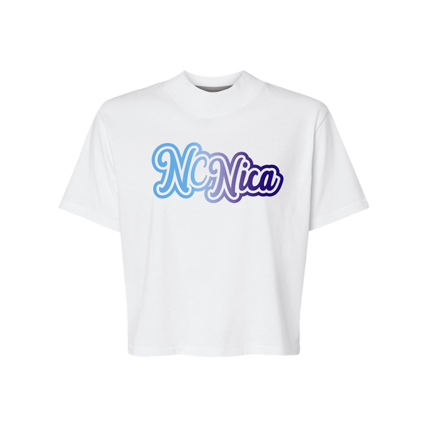 North Carolina NICA Lisa Frank-ish Crop Tee