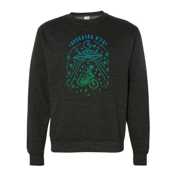 Nebraska NICA UFO Here We Go Crewneck Sweatshirt