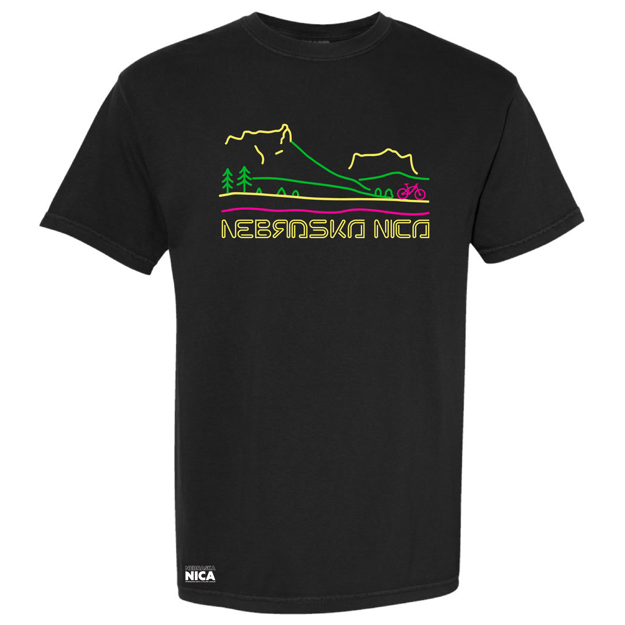 Nebraska NICA Neon Landscape Tee