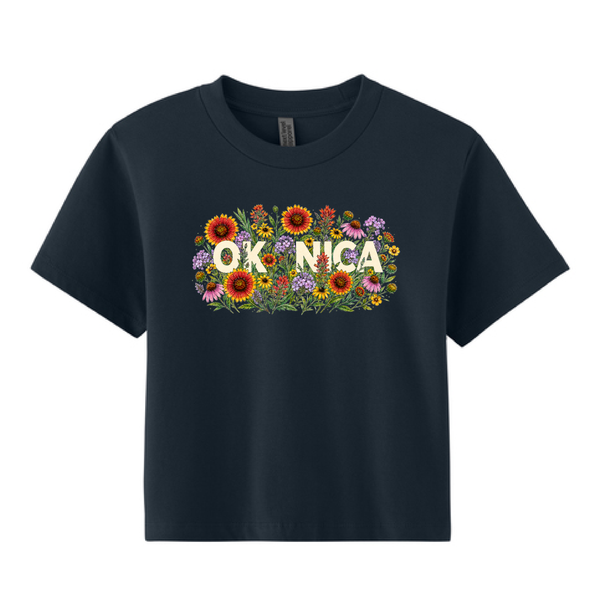 Oklahoma NICA Floral Boxy Tee
