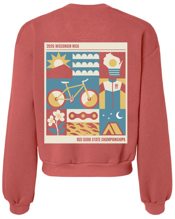Wisconsin NICA State Championship 2026 Ladies Boxy Crewneck Sweatshirt