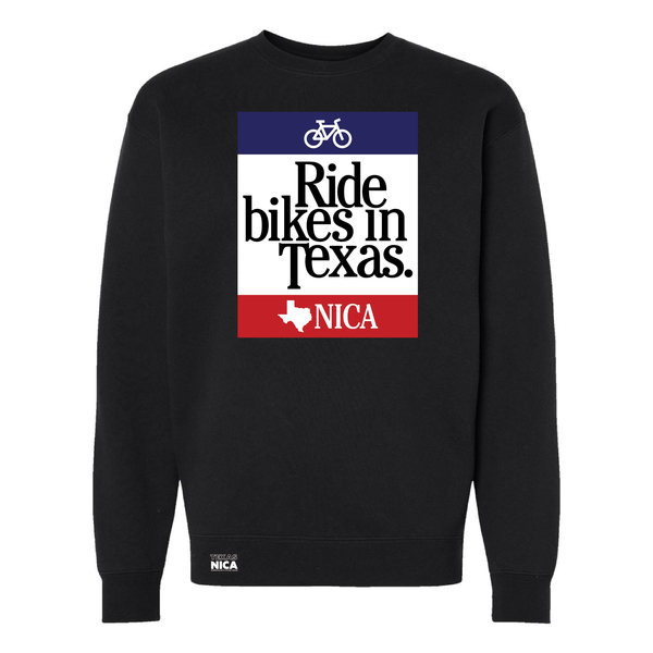 Texas NICA Ride Bikes in Texas Sweater