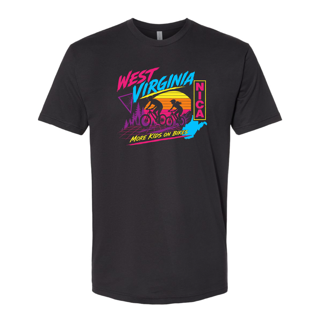 West Virginia NICA Synthwave Shredders Tee