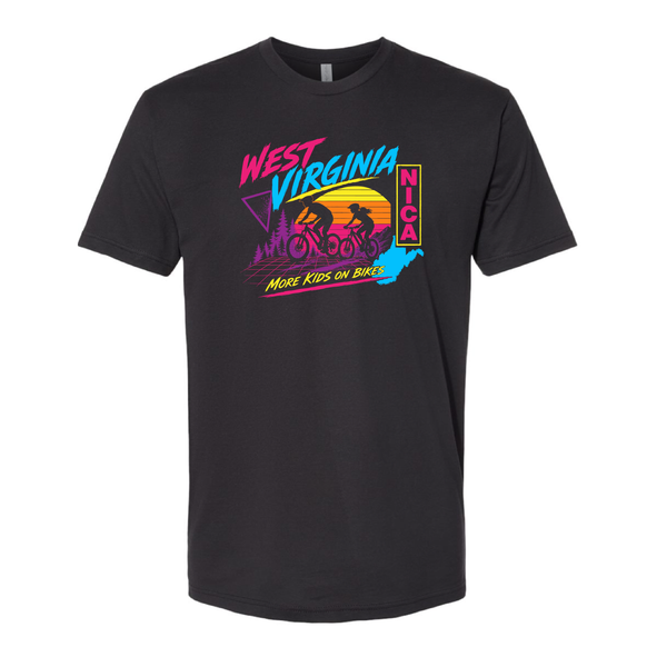 West Virginia NICA Synthwave Shredders Tee